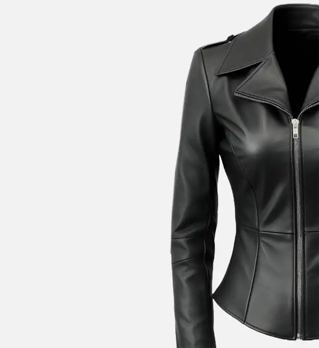 Women’s Black Asymmetrical Leather Jacket